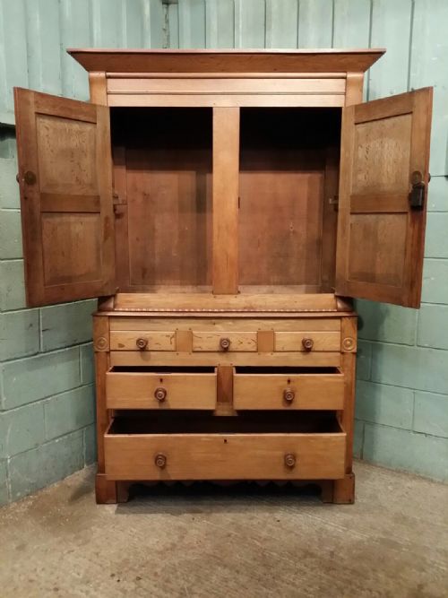fig 1. ANTIQUE EARLY VICTORIAN WELSH OAK TACK CUPBOARD C1840