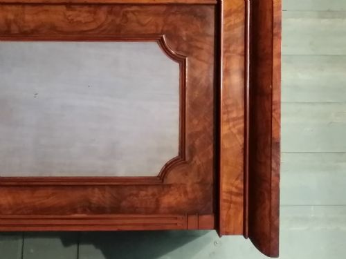 fig 1. ANTIQUE VICTORIAN BURR WALNUT TRIPLE WARDROBE COMPACTUM C1880