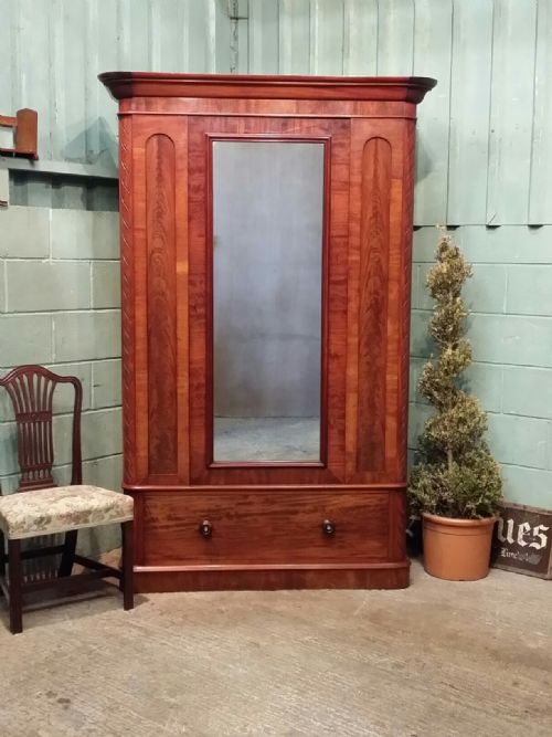 Antique Victorian Mahigany Double Wardrobe C1880
