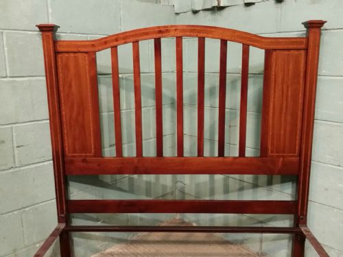 fig 2. ANTIQUE EDWARDIAN MAHOGANY DOUBLE BEDSTEAD C1900