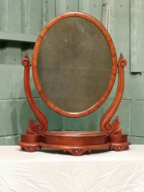 fig 1. ANTIQUE VICTORIAN MAHOGANY TOILET MIRROR C1880
