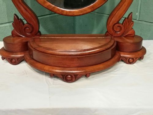 fig 2. ANTIQUE VICTORIAN MAHOGANY TOILET MIRROR C1880