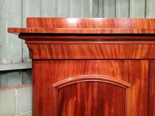 fig 3. ANTIQUE PAIR VICTORIAN MAHOGANY DOUBLE WARDROBES C1880