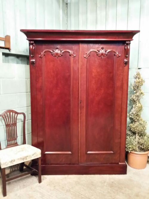 Antique William 1v Mahogany Double Wardrobe Compactum C1830