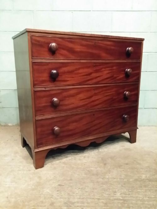 fig 1. ANTIQUE REGENCY MAHOGANY CHEST OF DRAWERS C1820