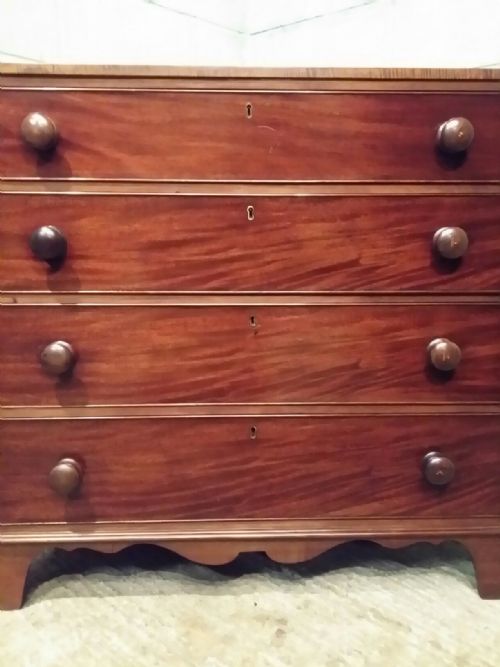 fig 2. ANTIQUE REGENCY MAHOGANY CHEST OF DRAWERS C1820