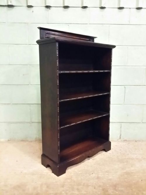fig 1. ANTIQUE OAK OPEN BOOKCASE C1920