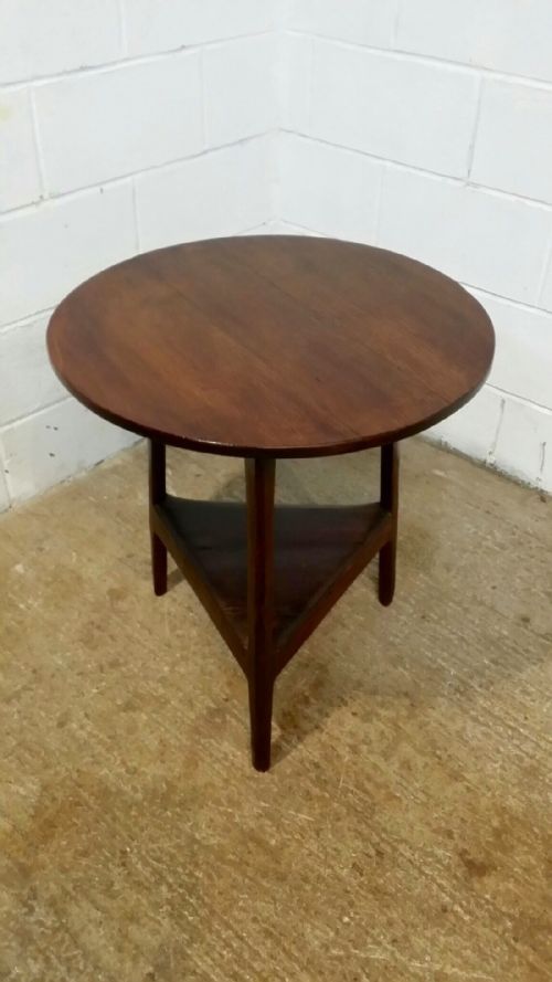 Antique Georgian Period Oak & Fruitwood Cricket Table C 1780