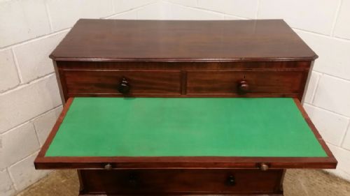 fig 2. ANTIQUE REGENCY MAHOGANY BATCHELORS CHEST OF DRAWERS ( with brush slide) c1820
