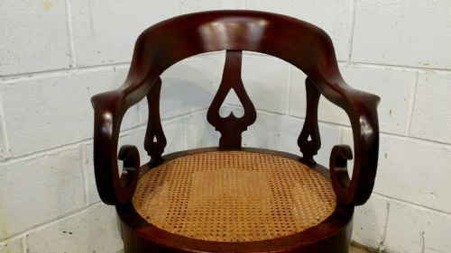 fig 2. ANTIQUE WILLIAM 1V CUBAN MAHOGANY BERGERE DESK LIBRARY CHAIR C1830