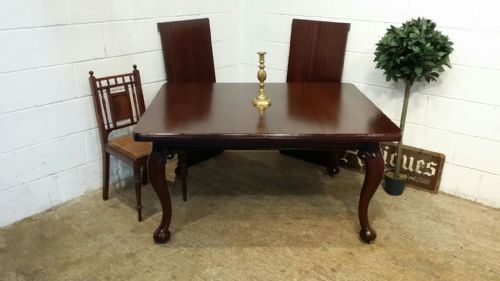 Antique Edwardian Mahogany Extending Dining Table Seats Up to 12 C1900