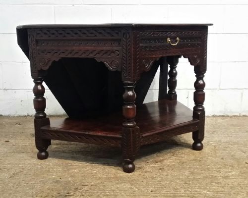 Antique Late 18th Century Country Oak Credence Table C1790