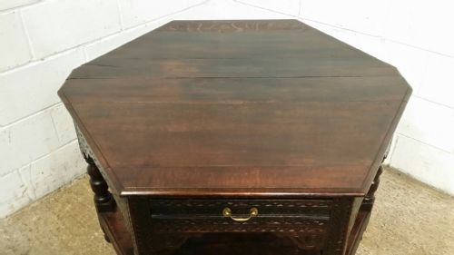 fig 1. ANTIQUE LATE 18TH CENTURY COUNTRY OAK CREDENCE TABLE C1790