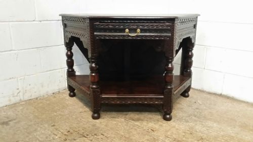 fig 2. ANTIQUE LATE 18TH CENTURY COUNTRY OAK CREDENCE TABLE C1790