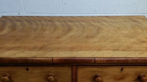 fig 1. ANTIQUE VICTORIAN SATIN BIRCH CHEST OF DRAWERS C1880