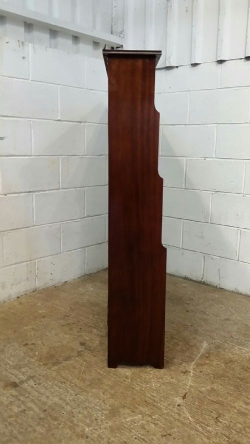 fig 2. ANTIQUE EDWARDIAN MAHOGANY WATERFALL OPEN BOOKCASE C1900