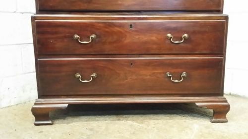 fig 2. ANTIQUE GEROGIAN PERIOD MAHOGANY CHEST ON CHEST C1780