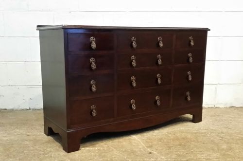 fig 1. ANTIQUE MAHOGANY MULTI DRAWER CHEST OF DRAWERS C 1920