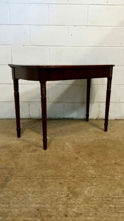 fig 1. ANTIQUE PAIR REGENCY MAHOGANY D END SIDE TABLES c1820