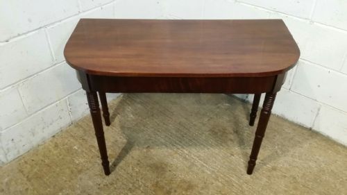 fig 2. ANTIQUE PAIR REGENCY MAHOGANY D END SIDE TABLES c1820