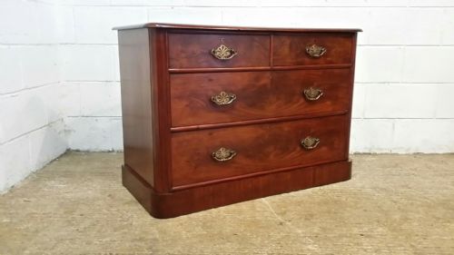 fig 1. ANTIQUE VICTORIAN MAHOGANY SMALL CHEST OF DRAWERS C1880