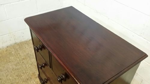 fig 1. ANTIQUE VICTORIAN CUBAN MAHOGANY SMALL CHEST OF DRAWERS C1880