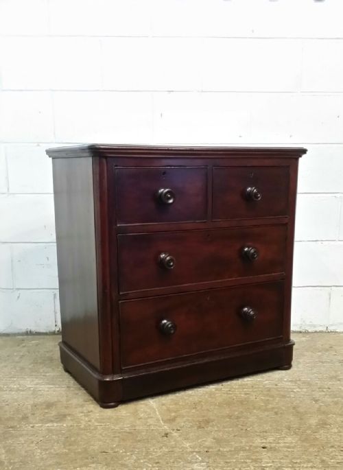 fig 2. ANTIQUE VICTORIAN CUBAN MAHOGANY SMALL CHEST OF DRAWERS C1880