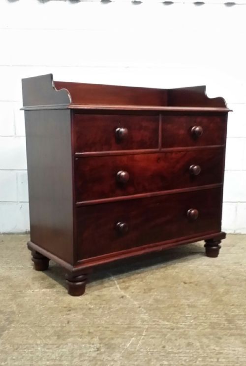fig 1. ANTIQUE VICTORIAN MAHOGANY CHEST OF DRAWERS C1880