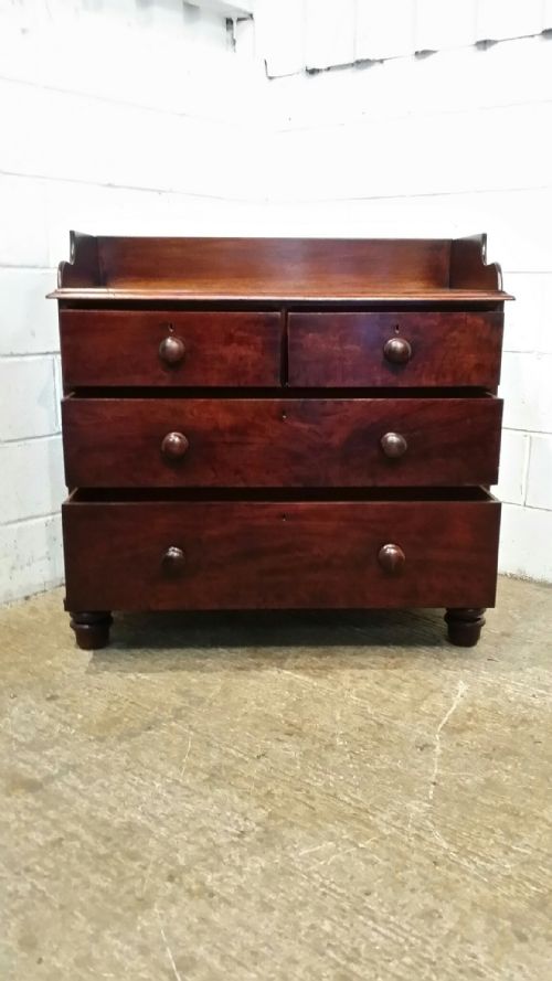 fig 2. ANTIQUE VICTORIAN MAHOGANY CHEST OF DRAWERS C1880