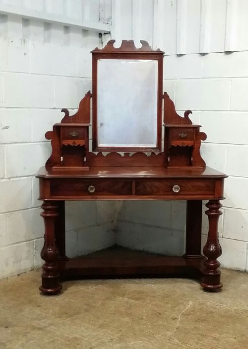 Antique Late Victorian Mahogany Duchesse Dressing Table C1890