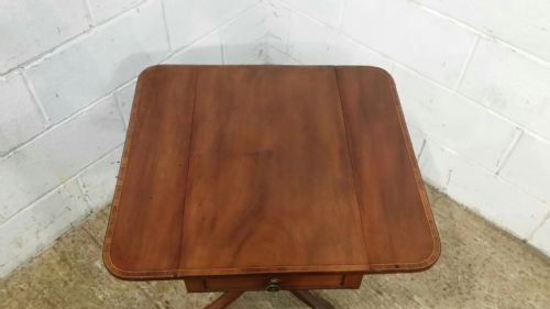 fig 2. ANTIQUE REGENCY MAHOGANY DROP LEAF SIDE TABLE C1820