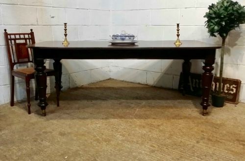 fig 1. ANTIQUE VICTORIAN MAHOGANY DINING TABLE WITH ROSEWOOD BANDING C1880