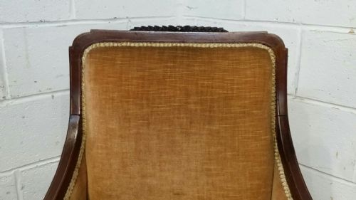 fig 2. ANTIQUE PAIR EDWARDIAN MAHOGANY FRAMED ARMCHAIRS C1900
