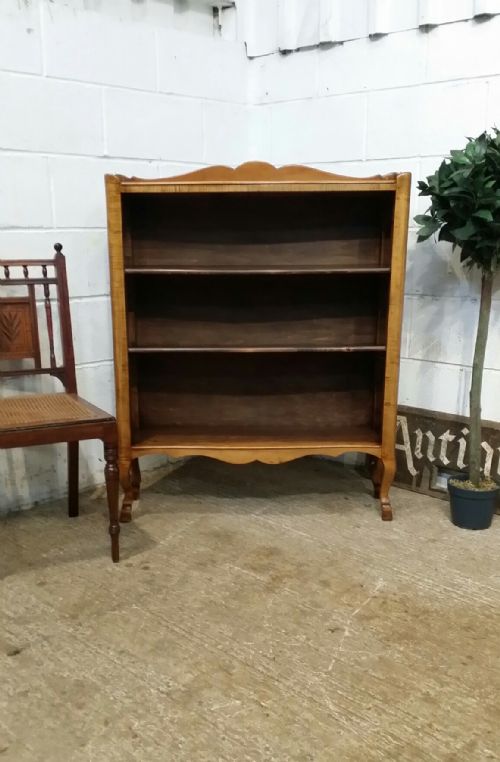 Antique French Walnut Open Bookcase C1920
