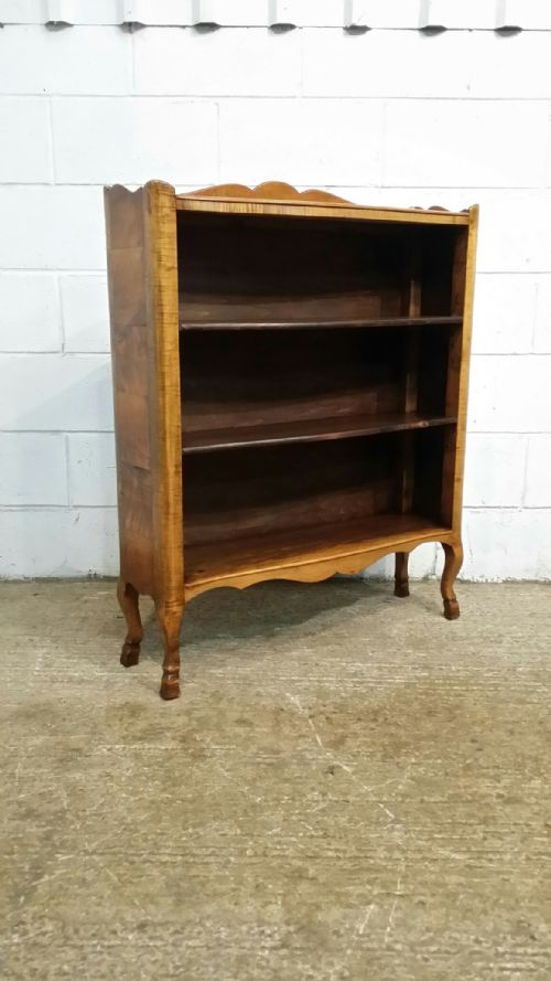fig 2. ANTIQUE FRENCH WALNUT OPEN BOOKCASE C1920