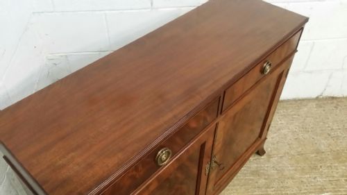fig 2. ANTIQUE REGENCY FLAMED MAHOGANY NARROW SIDEBOARD C1920