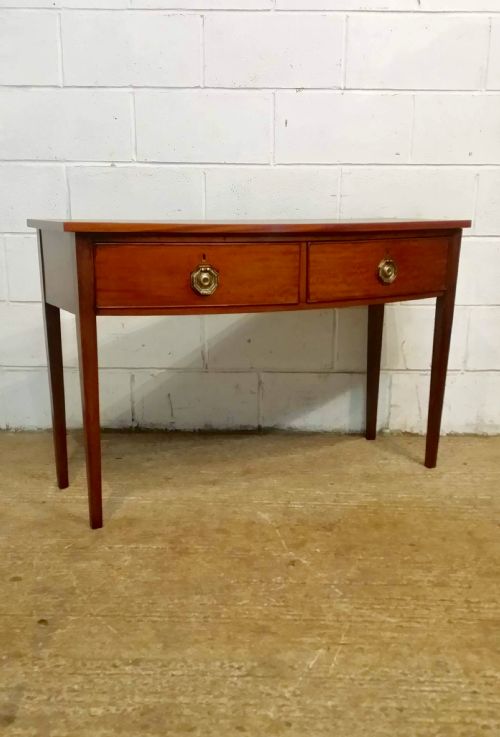 fig 1. ANTIQUE EDWARDIAN MAHOGANY BOW FRONT SIDE SOFA TABLE C1900