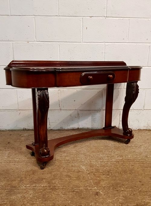Antique Victorian Mahogany Duchesse Console Table C1880