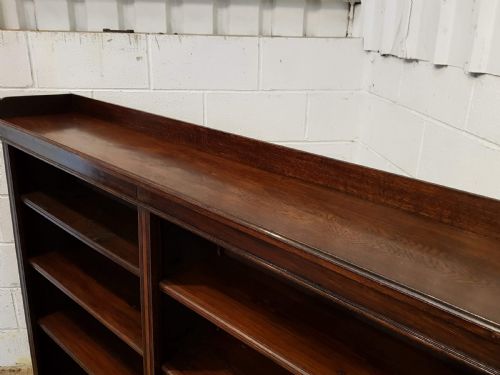 fig 2. ANTIQUE LARGE VICTORIAN OAK OPEN BOOKCASE C1880