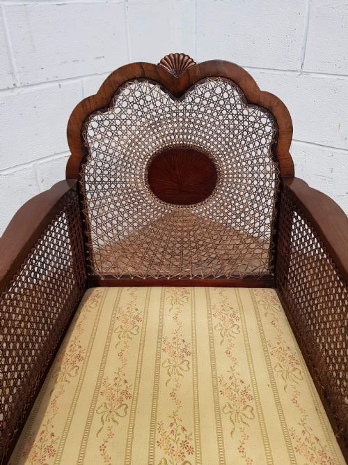 fig 2. ANTIQUE PAIR FRENCH BERGER WALNUT ARMCHAIRS C1900