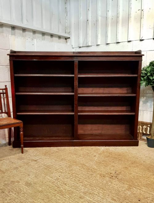 Antique Victorian Oak Open Bookcase C1880