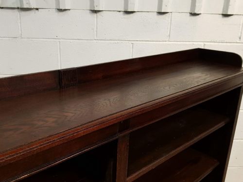 fig 2. ANTIQUE VICTORIAN OAK OPEN BOOKCASE C1880