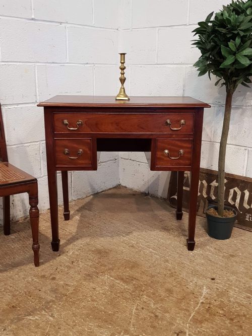 Antique Late Victorian Small Mahogany Lowboy C1890