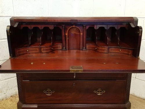 fig 2. ANTIQUE REGENCY MAHOGANY SECRETAIRE CHEST WITH SECRET DRAWERS C1820