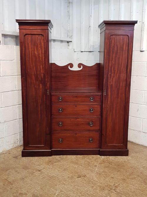 fig 2. ANTIQUE VICTORIAN MAHOGANY DWARF SENTRY BOX WARDROBE C1880