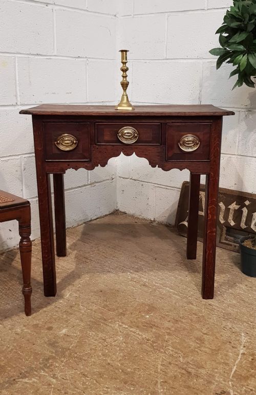 Antique Georgian Period Country Oak Low Boy C1780