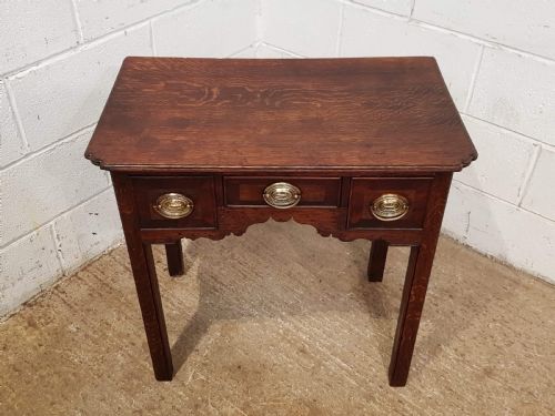 fig 2. ANTIQUE GEORGIAN PERIOD COUNTRY OAK LOW BOY C1780