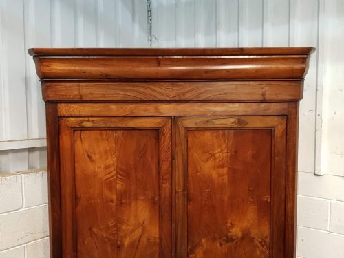 fig 3. ANTIQUE LARGE FRENCH PROVINCIAL FRUITWOOD ARMOIRE WARDROBE WITH SECRET DRAWER C1860