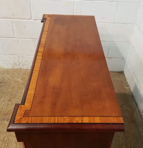fig 1. ANTIQUE WILLIAM 1V MAHOGANY & SATINWOOD CHIFFONIER SIDEBOARD with original gilt brass grills c1830