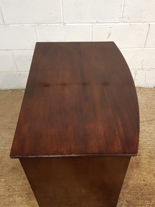 fig 1. ANTIQUE EDWARDIAN MAHOGANY BOW FRONT DWARF CHEST OF DRAWERS C1900